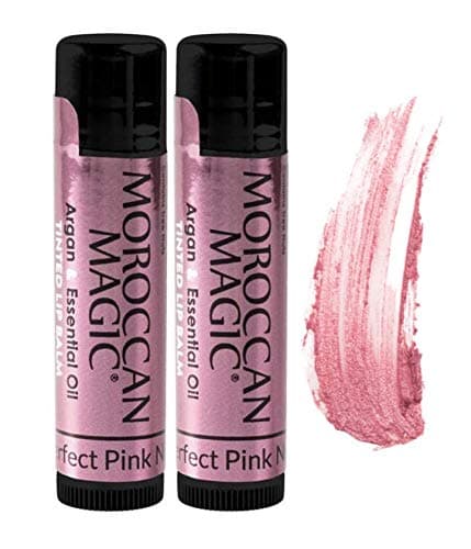Perfect Pink Tinted Lip Balm | Made with Natural Cold Pressed Argan and Essential Oils | Lip Balm | Smooth Application | Non-Toxic, Cruelty Free | 2 Pack