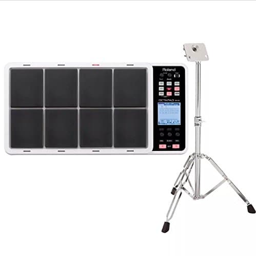 Roland SPD30 Octapad Digital Percussion Pad (White) and Roland PDS10 Stand for SPD Series Products