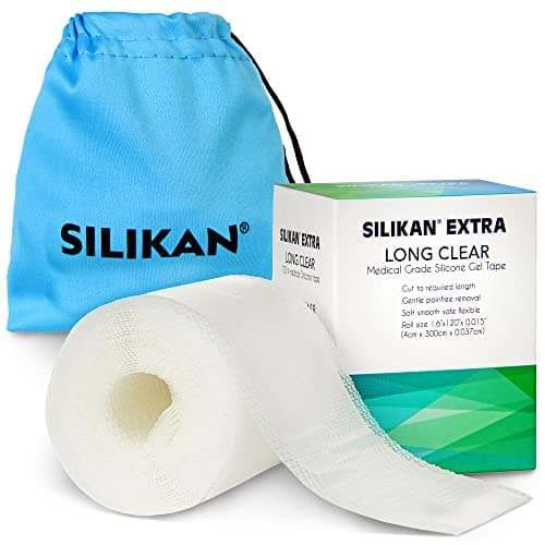 Extra-Long Clear Silicone Gel Tape roll - Reusable Water-Resistant Supports Surgical Scar Recovery, C-Section, Tummy Tuck, Face, Neck Scars Treatment Must-Have See Thru Strips