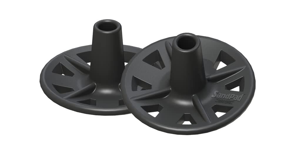 EZ-Walk/SandPad LandPad All Terrain Stabilizer Crutch Tips (Paired Pack) Made in the USA