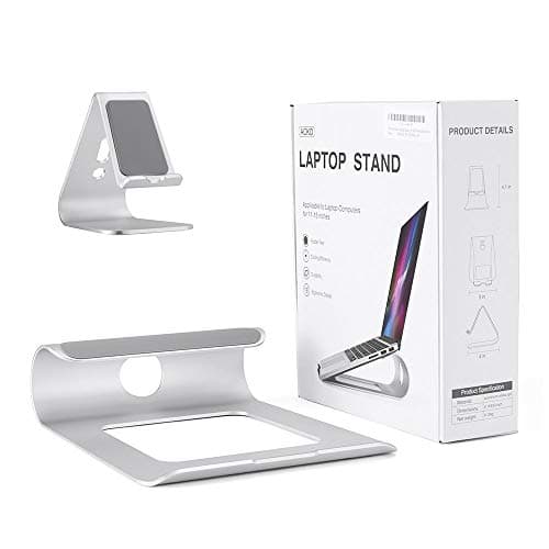 Acko Aluminum Laptop Stand Holder for Apple MacBook Air, MacBook Pro, All Notebooks with Cellphone Tablet Stand