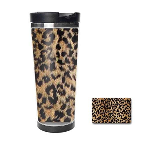 Leopard Print Drinking Cup, Coffee Mug，Travel Mug,Thermos Cup,Creative Cup 18oz