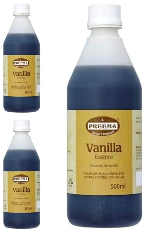 Vanilla Essence Extract 500ml with Preema (Pack of 3) – Premium Quality Baking Flavoring