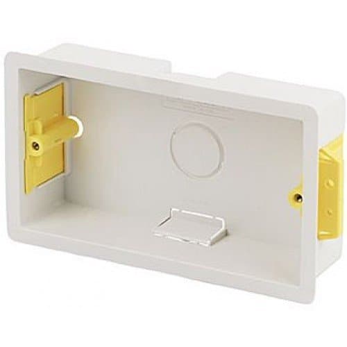 Pack of 5 x SB629 2 Gang 35mm Dry Lining Wall Boxes