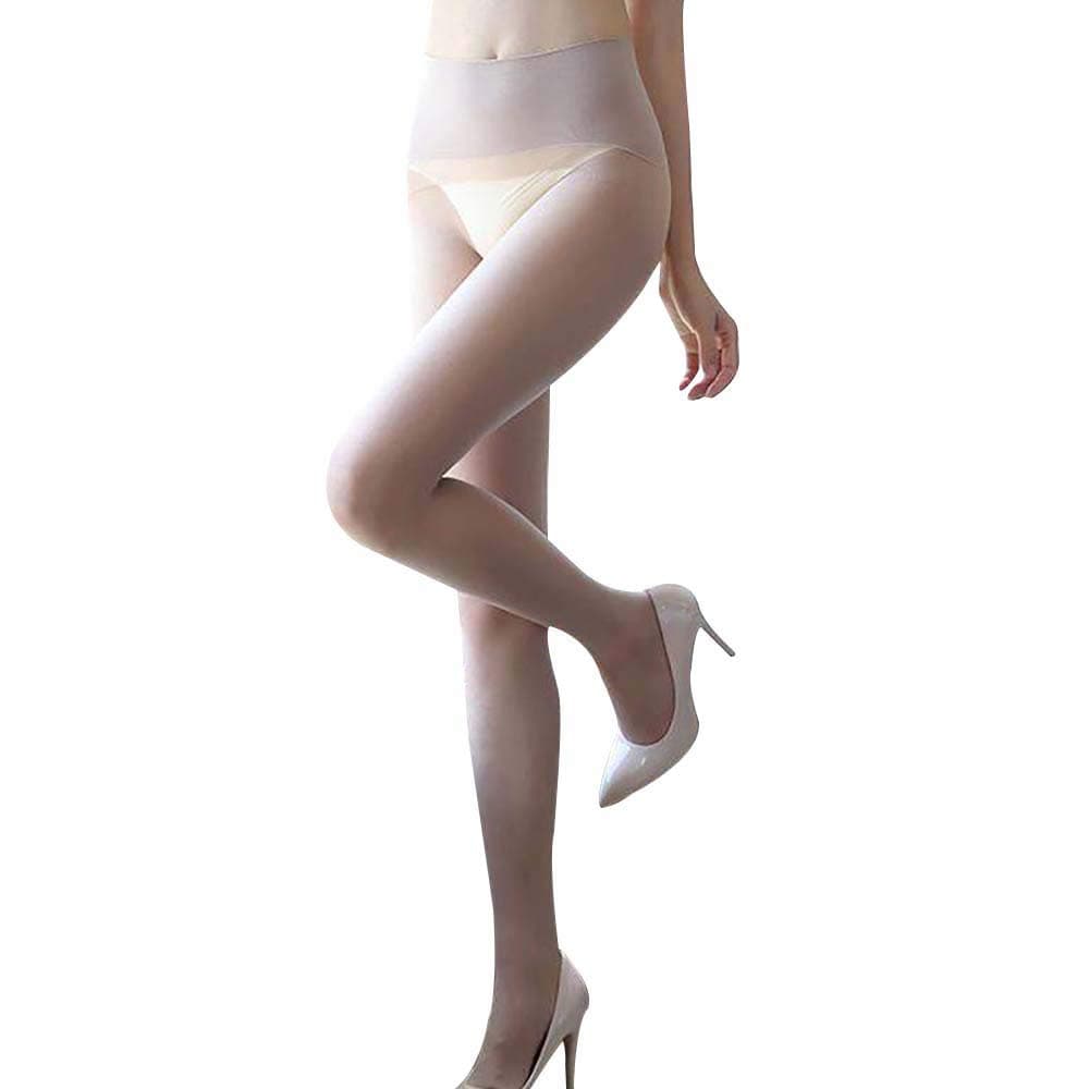 Sexy Seamless Ultra Sheer Pantyhose Thin Transparent Full Length Footed Stretch Nylon Tights Women's Stockings Luxury Hosiery (Coffee)