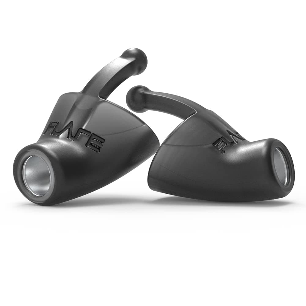 Flare Calmer Pro â€“ Ear Plugs Alternative â€“ Reduce Annoying Noises Without Blocking Sound â€“ Premium Version - Soft Reusable Silicone with Aluminium Core - Black Ice