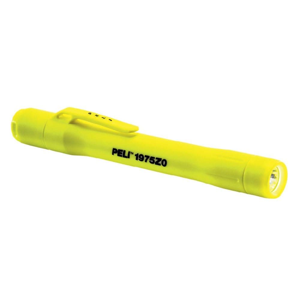 Peli MityLite 1975Z0 Pocket-Sized LED Penlight, ATEX Zone 0 Safety Approved, Premium Torch for Professional Use, IPX4 Water Resistant, 117 Lumens, Colour: Yellow