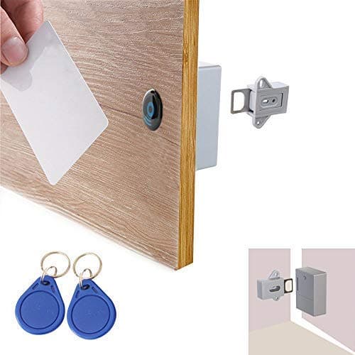 RFID Electronic Cabinet Lock Hidden DIY for Wooden Drawer Cabinet, Ready for Use & Programmable