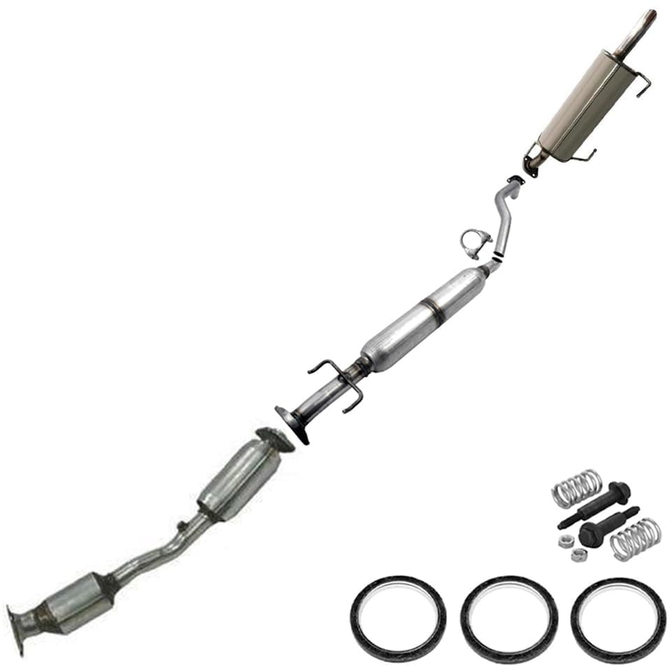 Northeastern Exhaust | Stainless Steel EPA-Approved Catalytic, Resonator Pipe, Muffler Exhaust System Compatible for Nissan Versa 2007-2011 1.8L - Includes Gaskets and Bolt Spring