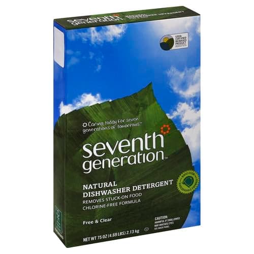 Seventh Generation Free and Clear Dishwasher Detergent Powder 75 oz
