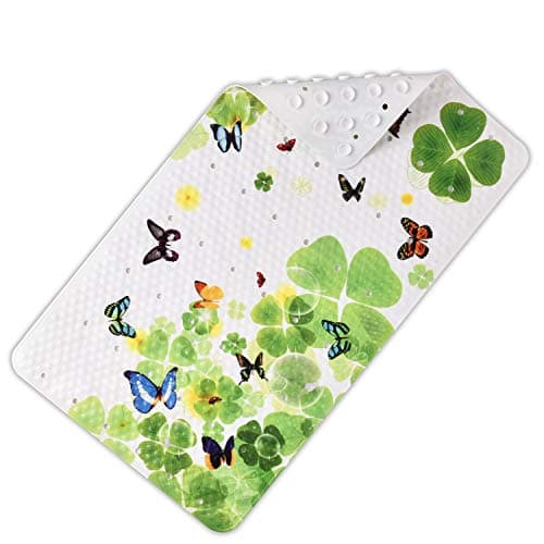 SENCOL Updated Bathtub Mat for Shower Non-Slip Bath Mat Bathroom Bathtub Mat with Suction Cups Shower Stall Mat Non Slip Mat PVC Material Machine Washable