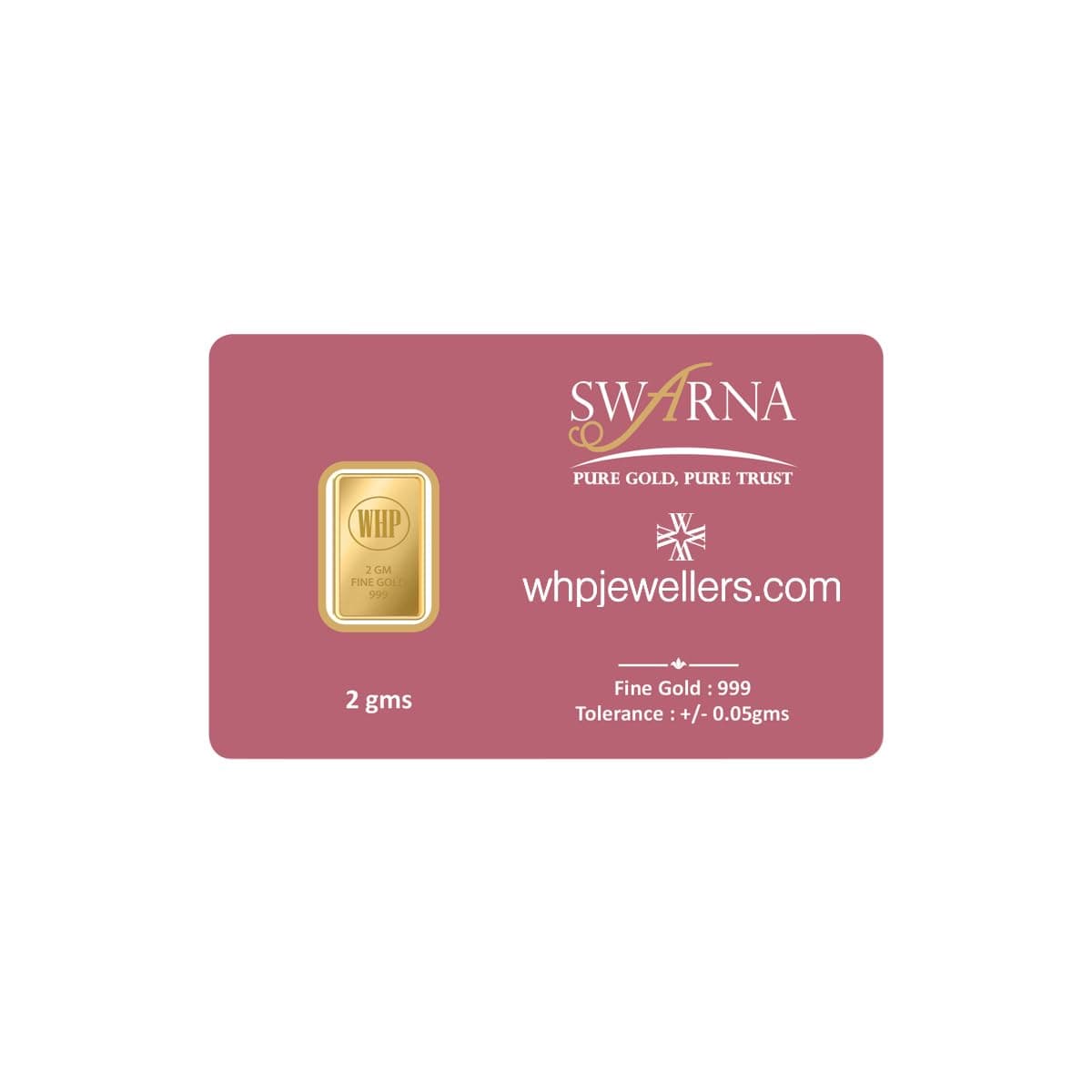 24kt (999) 2 gm Yellow Gold Bar