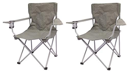 2 Pack Ozark Trail Quad Folding Camp Chair (L x W x H) 19.10 x 32.70 x 32.10 Inches