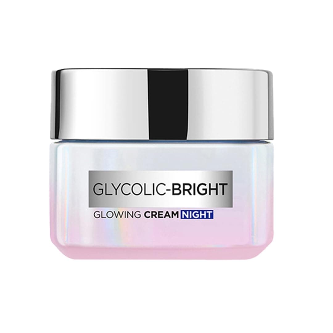 L’Oréal Paris L'Oreal Glycolic Bright Glowing Night Cream, 15ml |Overnight Brightening Cream with Glycolic Acid that Visbily Minimizes Spots & Reveals Glowing skin