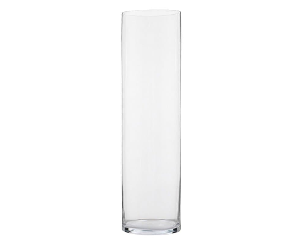 Glass Vase Cyli Clear 40 Centimetres High, Diameter 10 Centimetres Hot Cut By Sandra Rich