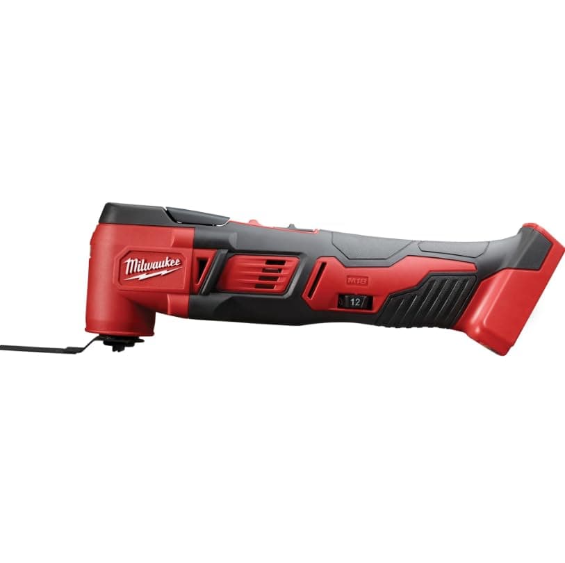 Milwaee 2626-20 M18 18V Lithium Ion Cordless 18,000 OPM Orbiting Multi Tool with Woodcutting Blades and Sanding Pad Sheets Included (Battery Not Included, Power Only)