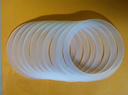 Reusable Food-Grade Airtight Rubber Silicone Seals for use with the Wide Mouth Ball, Kerr and Mason Jar Plastic Canning Storage Lids, Cotton Millz WIDE MOUTH Silicone Seals 3” (10 count)