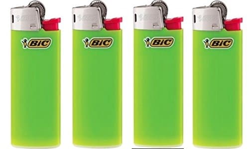 Lot of 4 Bic Mini Lime Green Lighters New