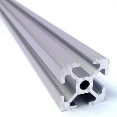 Anodised Aluminium Sliding Profile Item 20x20, Length 600 mm,