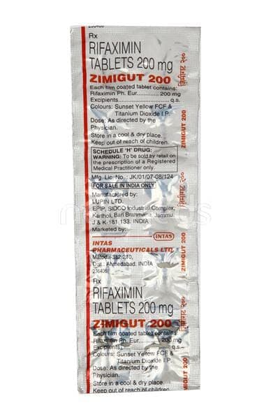 Zimigut 200MG - Strip of 10 Tablets