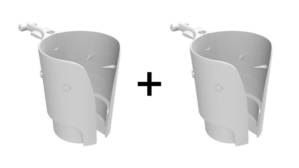 Tallon Removable Boat Drink / Cup Holders (Black, White, Stainless) and Tallon Classic Socket Mounts - Holds Cups, Wine Glasses, Bottles, Cans