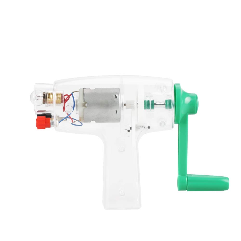 Hand Crank Generator, Clear Plastic Casing Mechanical Dynamo, for Students School Teaching