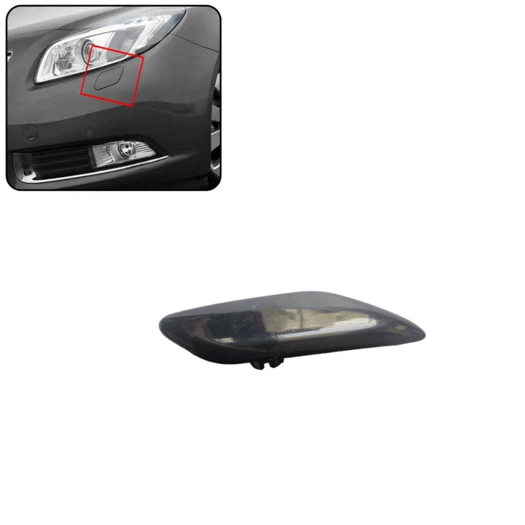 Car Accessories, for Fortuner Washer Nozzle Cover,Front Bumper Headlight Washer Nozzle Primed Cover Cap for Fortuner Black ABS Plastic[79841] (L-H S, FRTNER T-2)