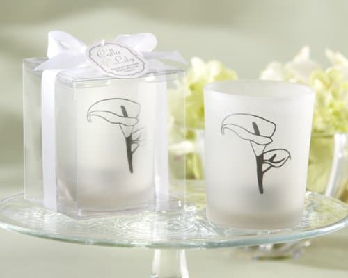 Calla Lily Frosted-Glass Tealight Holder (Set of 4)