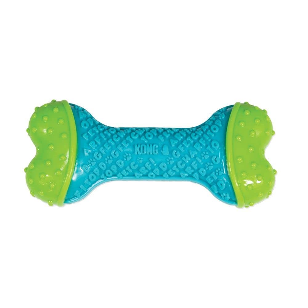 CoreStrength Bone - Dog Dental Chew Toy - Durable, Multi-Layered Dog Toy for Enrichment Play & Dental Care - with Textured Body for Teeth Cleaning - for Medium/Large Dogs