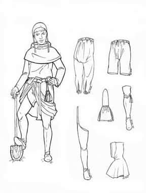 Men’s and Women’s Accessories of Medieval Romanesque Period - 11th - 15th Centuries Pattern