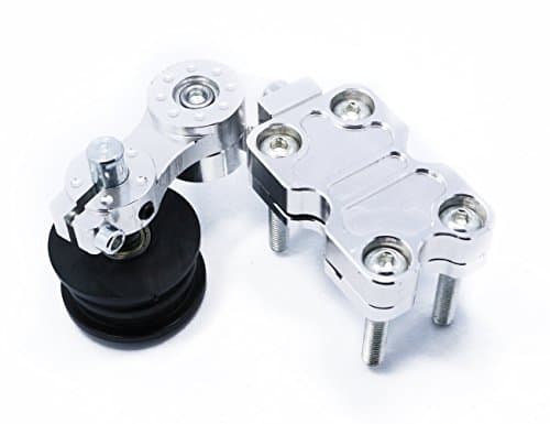 CNC Chain Tensioner Adjuster with Roller for Motorcycle Motocross Enduro (Silver)