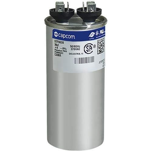 GE Genteq Capacitor Round Run 30 uf MFD 370 Volt VAC Z97F9608 97F9608