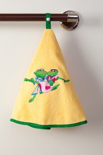 Simply Lana RT11 Circular Dancing Frogs Handtowel- Pack of 3