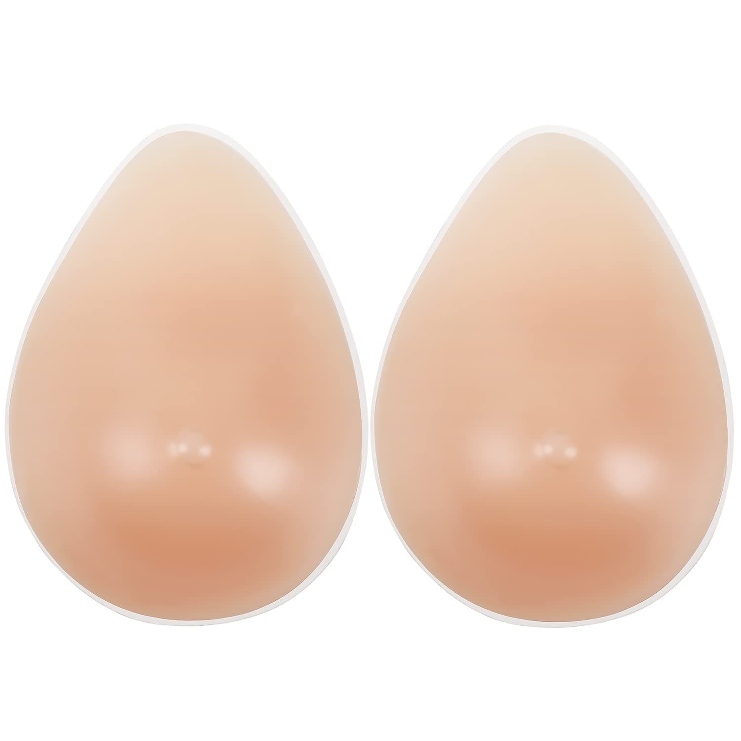 Vollence One Pair C Cup Teardrop Silicone Breast Forms Mastectomy Bra Enhancer Inserts Concave Bra Pads