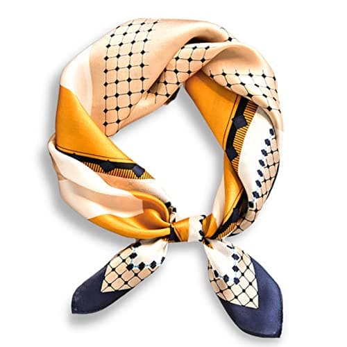PoeticEHome 100% Mulberry Silk Square Scarf for Women – Silk Scarf 68 x 68 cm with Gift Box