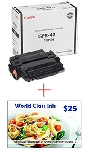 Genuine Original Canon GPR-40 Toner Cartridge + FREE $25 Restaurant Gift Card. (3481B005AA/3482B005AA) For Use In: Canon ImageRunner LBP-3560 / LBP3560.