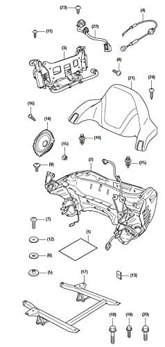 2018-2019 HONDA GOLDWING STD REAR TRUNK INSTALLATION KIT - 08L73-MKC-A10ZA