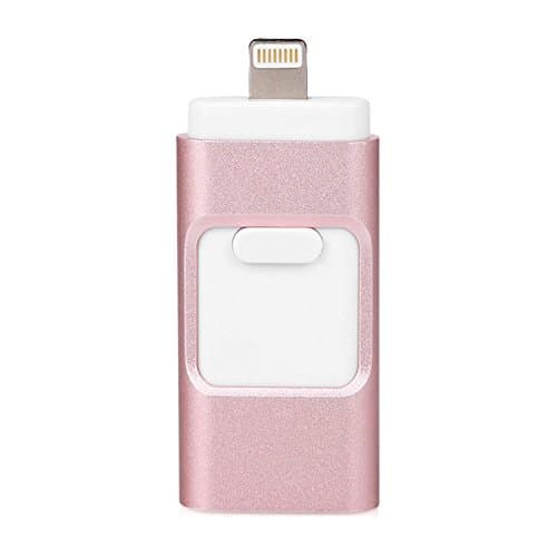 XZANTE OTG USB Flash Drive For Apple iPhone iPad iPod Mobile USB Flash Disk Business USB Stick Flash Pen Drive(64G Rose Gold)