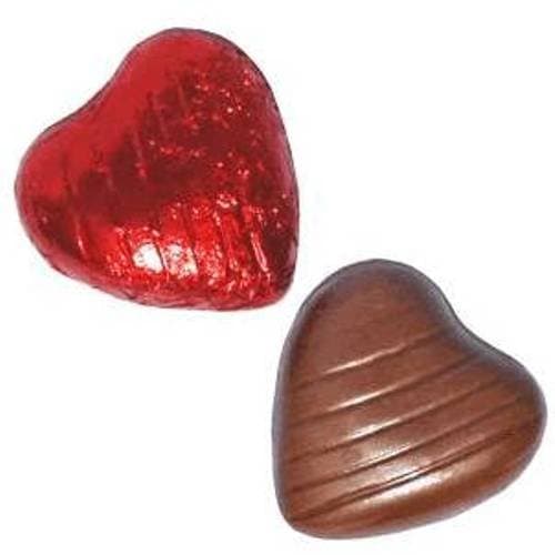 50 Red foil chocolate hearts