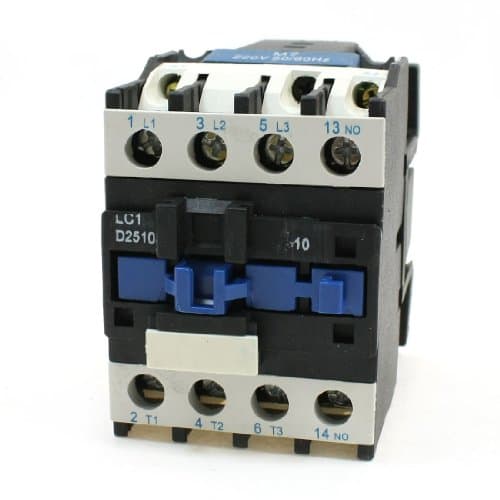 IIVVERR LC1-D2510 3 Poles 3P NO. DIN Rail Mounting AC Contactor 220V Coil (LC1-D2510 3 polos 3P NO. Montaje en riel DIN Contactor 220V Bobina