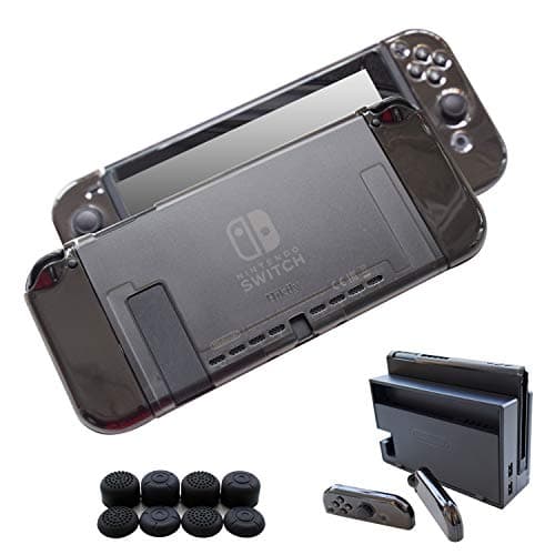 Hikfly PC Case for Portable Games with Liquid Crystal Displays Cover for Nintendo Switch (Black)