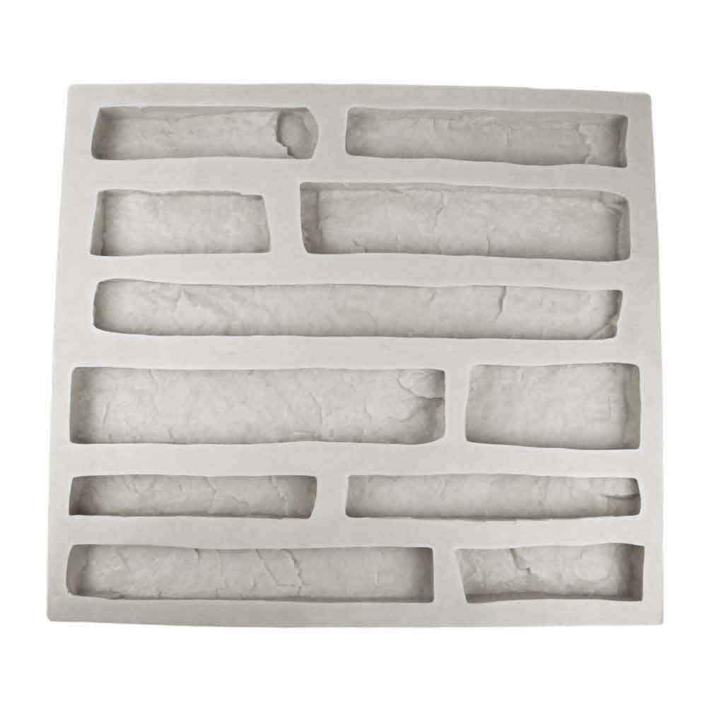 Veneer Stone Rubber Mold for Concrete or Plaster, Cliff Stone Flats, 22.75x20.5, Version 3, Recycled Material