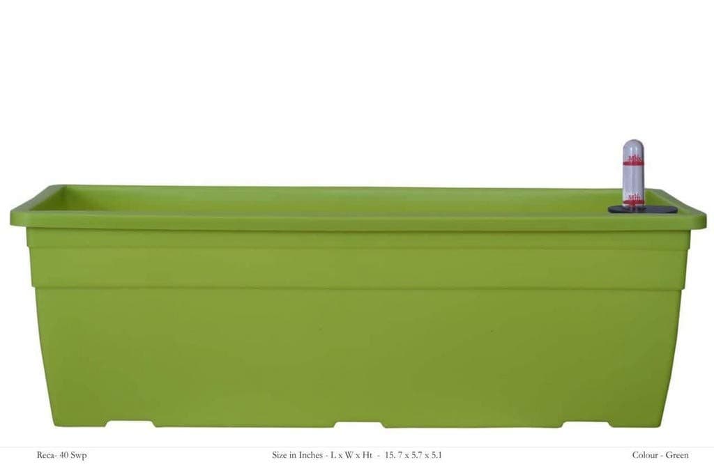 Creative Farmer Flower Pot Reca 40 Cp - Green, with Self Watering Kit 15.7 Inch (Pack of 3)