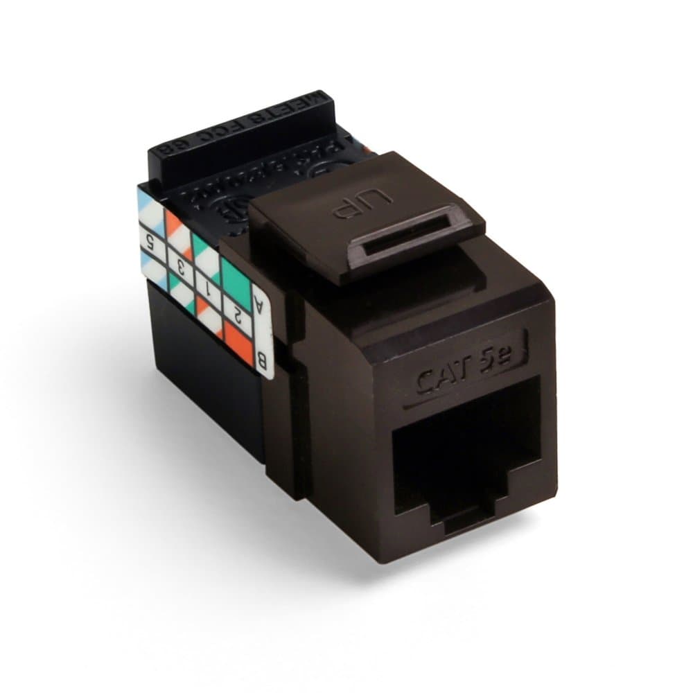 GIGAMAX Cat 5e QUICKPORT Jack, Brown, 5G108-RB5