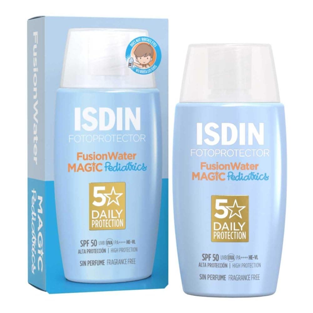 Fusion Water MAGIC Pediatrics SPF 50 - Facial Sun Cream for Kids & Babies - Does Not Sting Eyes - Ultralight, For Atopic Skin & 6 Months+, 50ml