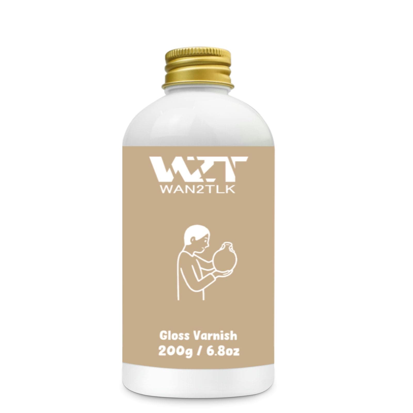 200ml Air Dry Clay Glaze, Clear Clay Varnish for Air Dry Clay Pottery, Waterproof and Scratch Resistant, Design for Air Dry Clay (Gloss Varnish)