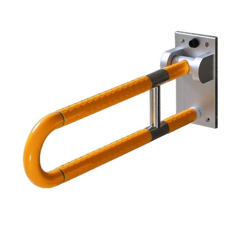 HANHJ Bathroom Handrails Stainless Steel Floor-Standing Grab Rails Toilet Safety Barrier-Free Armrest Toilet Elderly H-Shaped Support Grab Bar,Yellow