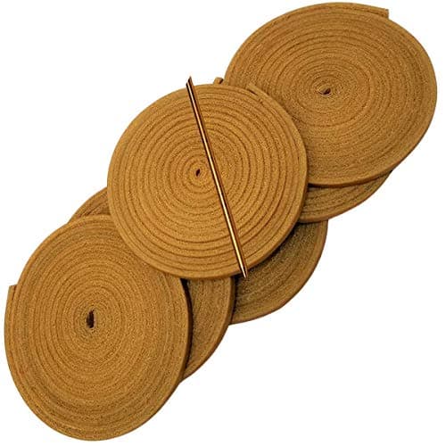 Softball and Baseball Glove Lace Kit | Mitt Lace Glove Repair Lacing Kit | 6 Leather Laces with Lacing Needle for Catchers Glove | Tan