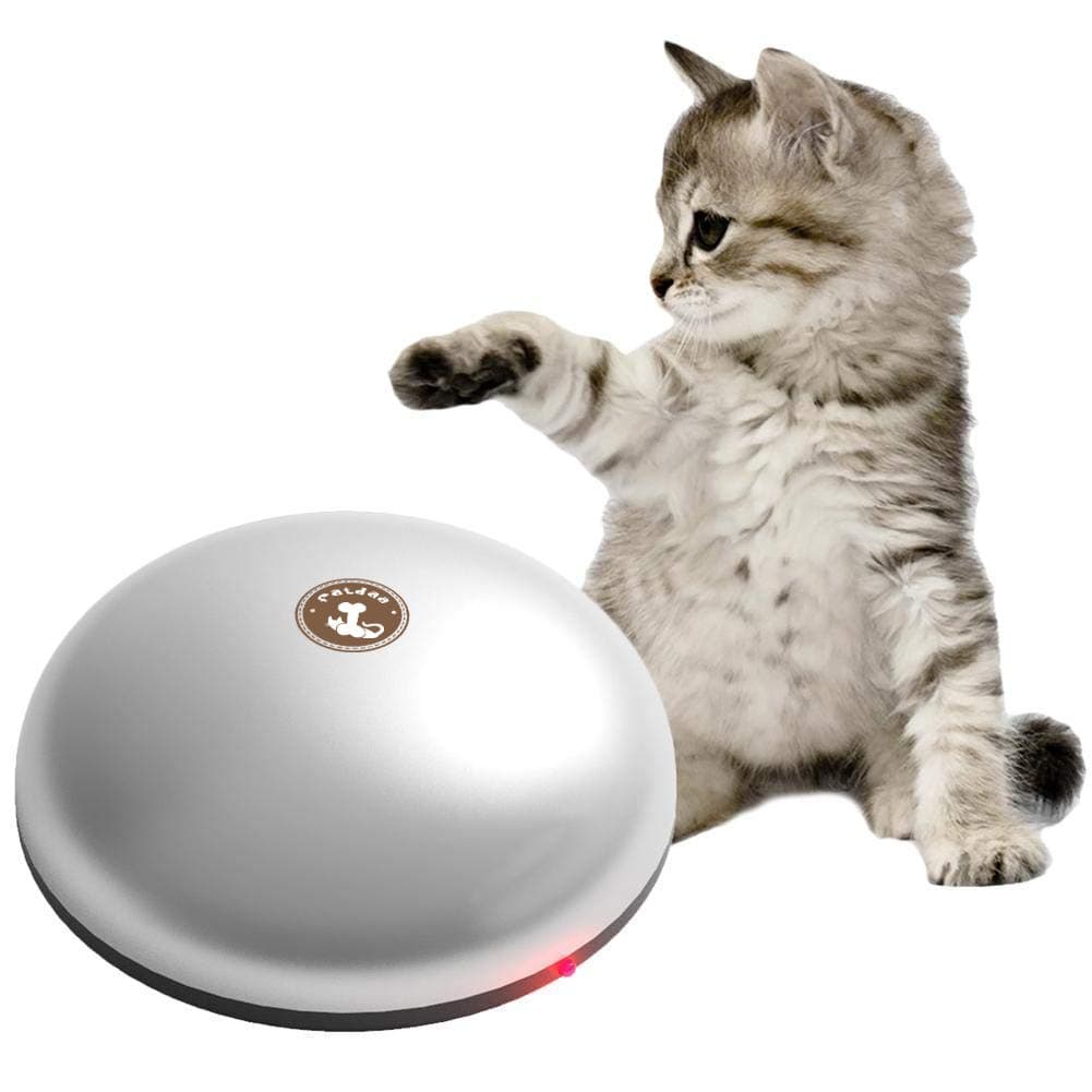 fatdaa Pet Cat Hair Removal Machine - Funny Sweeping Robot Mini Automatic Vacuum Cleaner and Mop, Interactive Cat Teaser Toy Home Pet Hair Remover for Indoor Floors Carpets (Battery Powered)