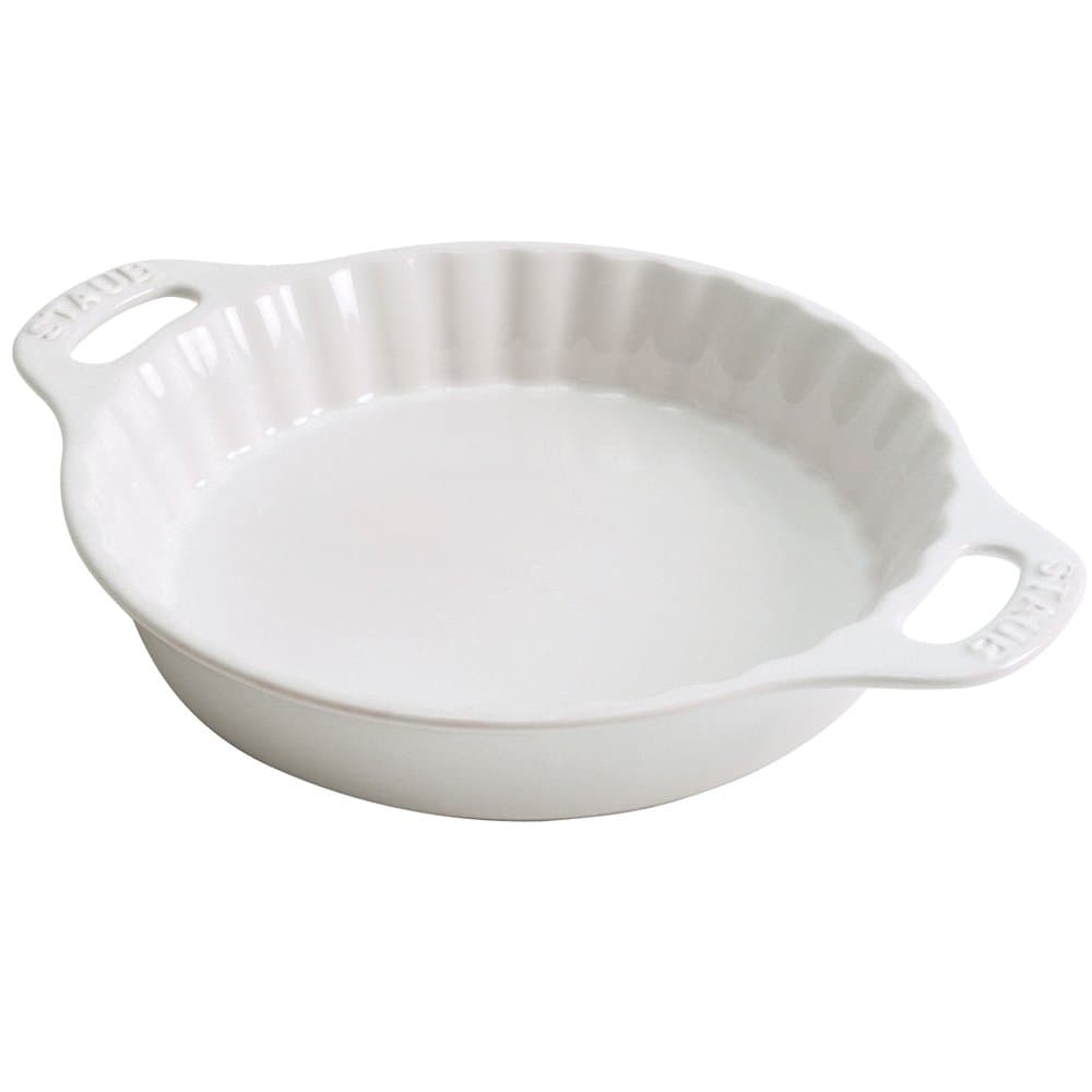 STAUB Ceramic Bakeware-Pie-Pans Dish, 9-inch, White